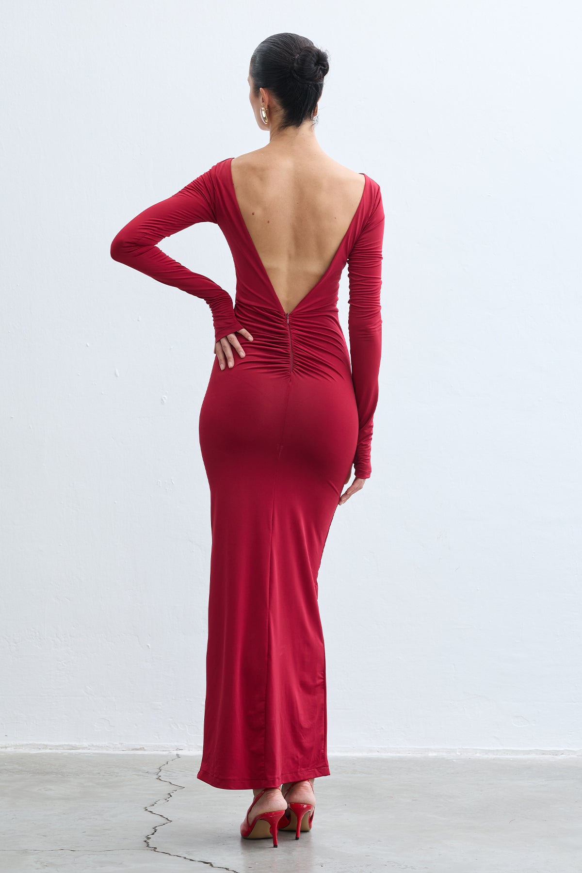 Joanne Burgundy Dress