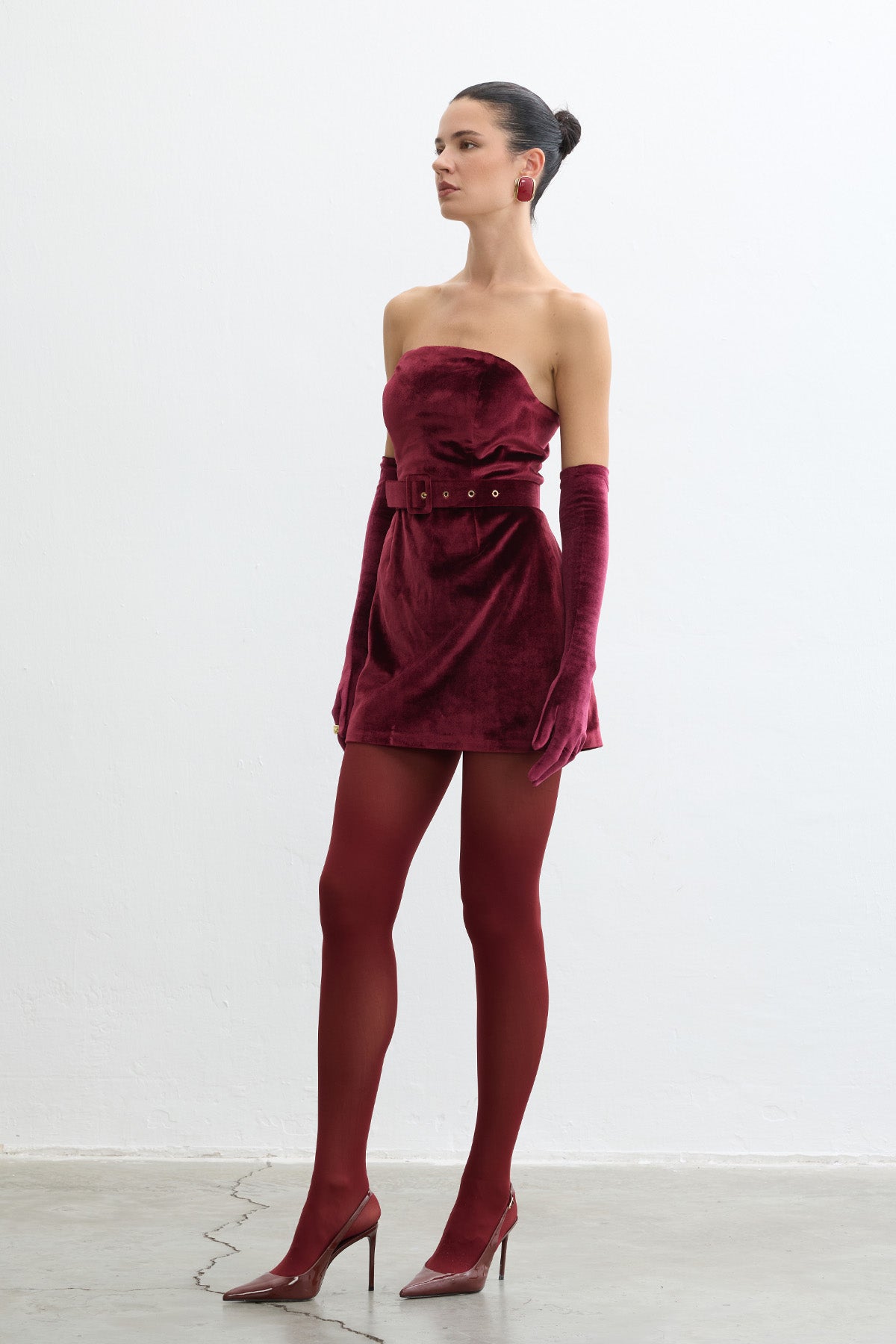 Carletta Burgundy Dress