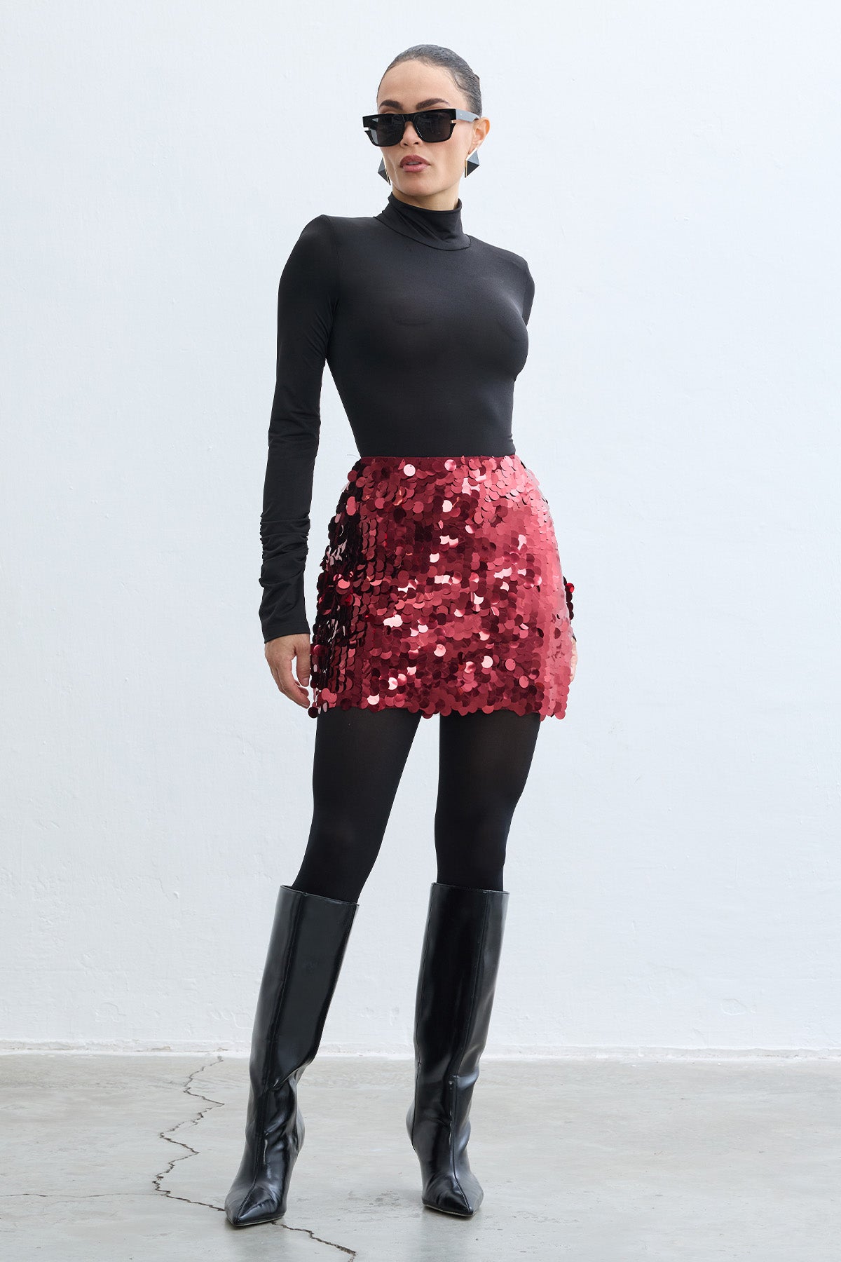 Lisa Burgundy Skirt