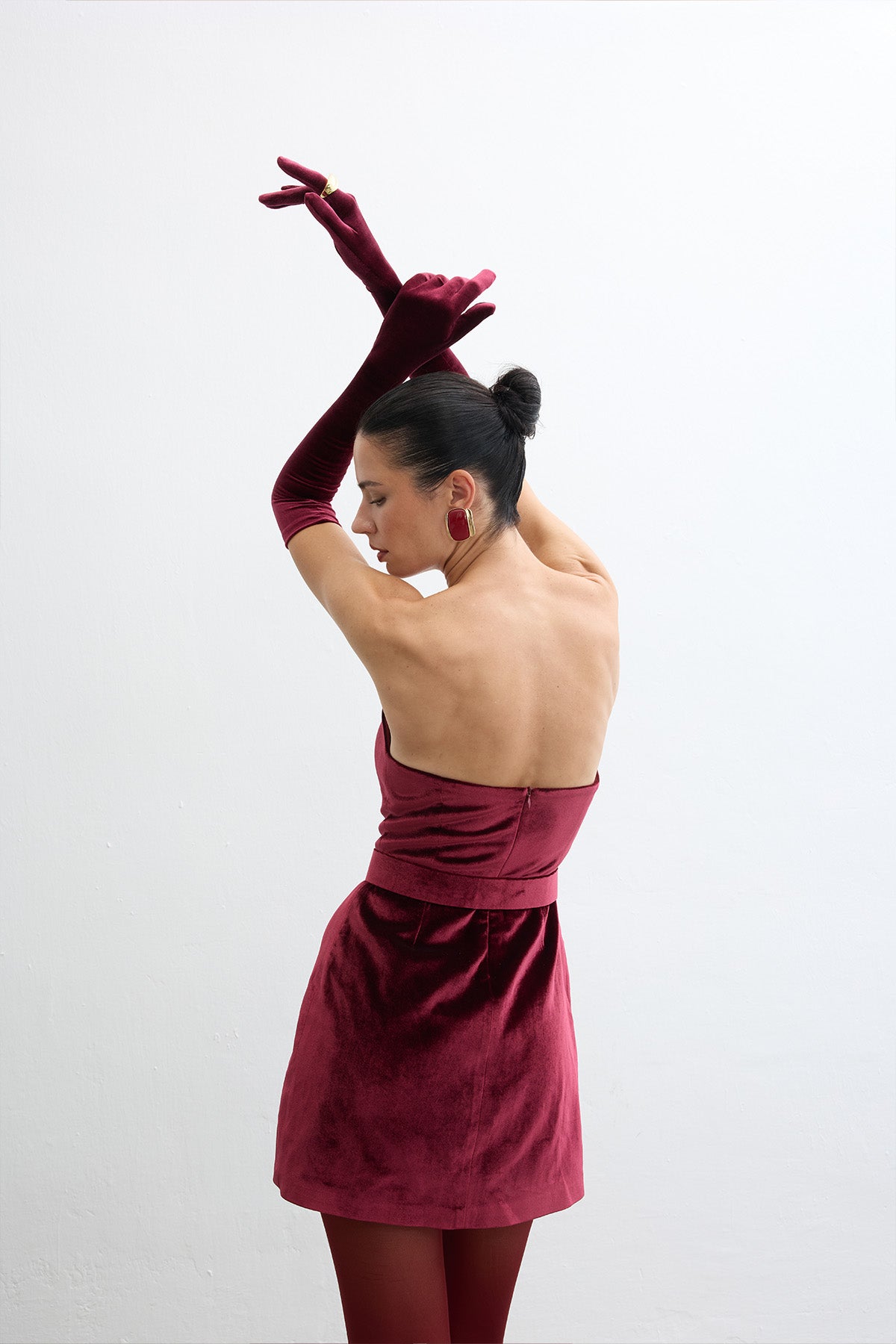 Carletta Burgundy Dress