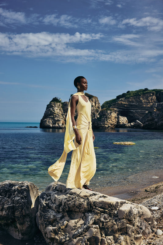Lou Butter Yellow Maxi Dress