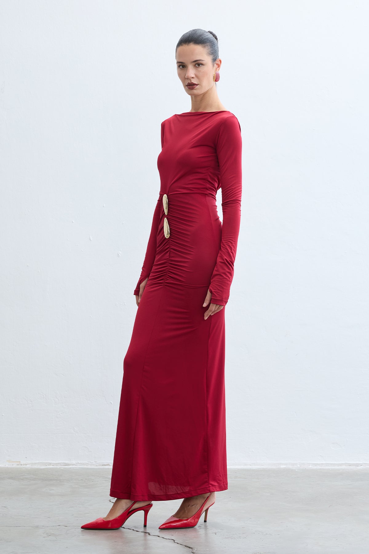 Joanne Burgundy Dress