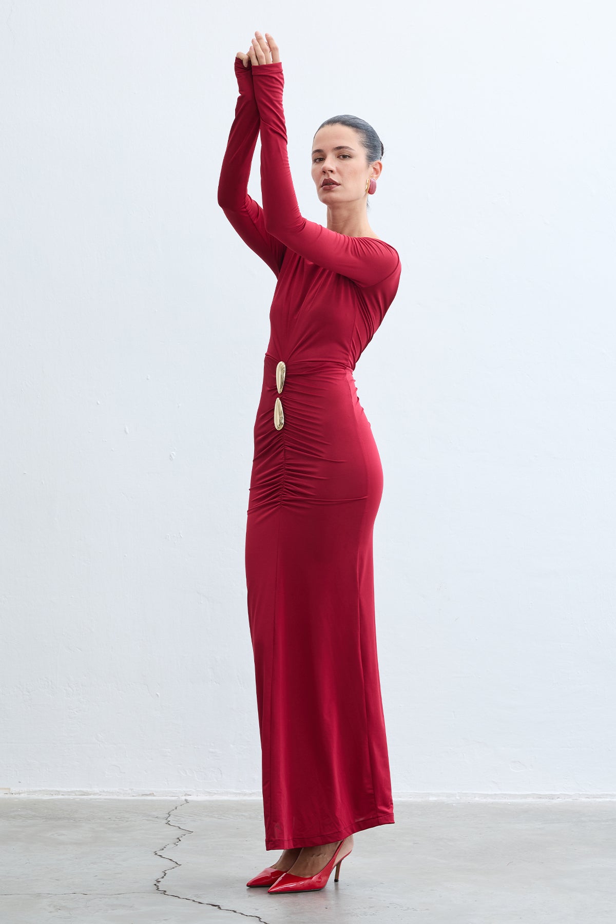 Joanne Burgundy Dress