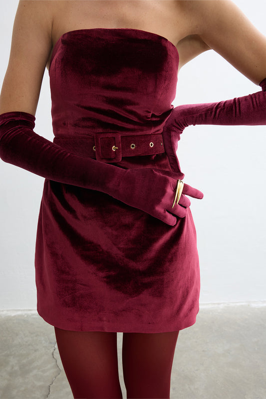 Carlette Burgundy Glove