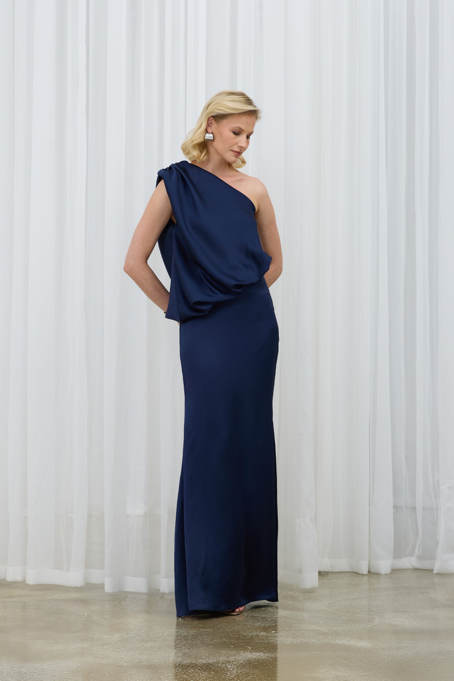Jasmin Navy Blue Maxi Dress