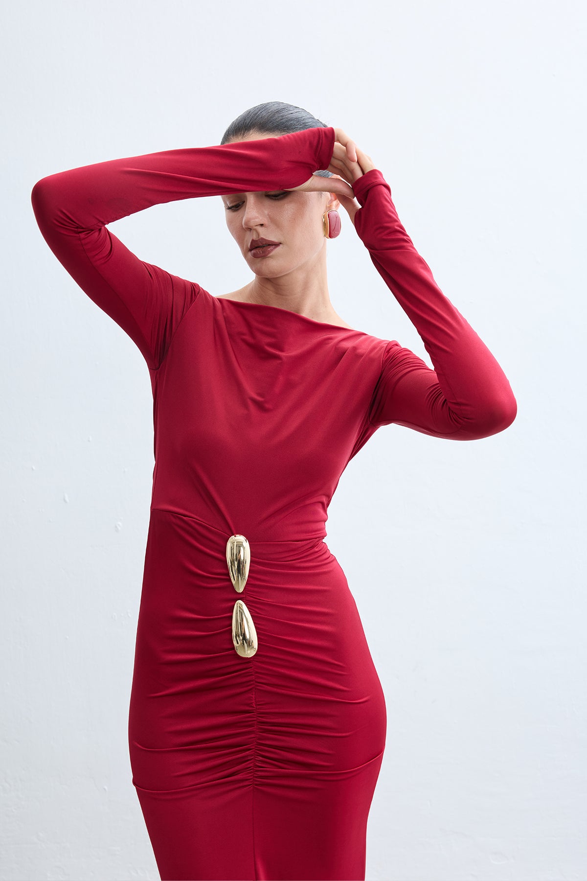Joanne Burgundy Dress