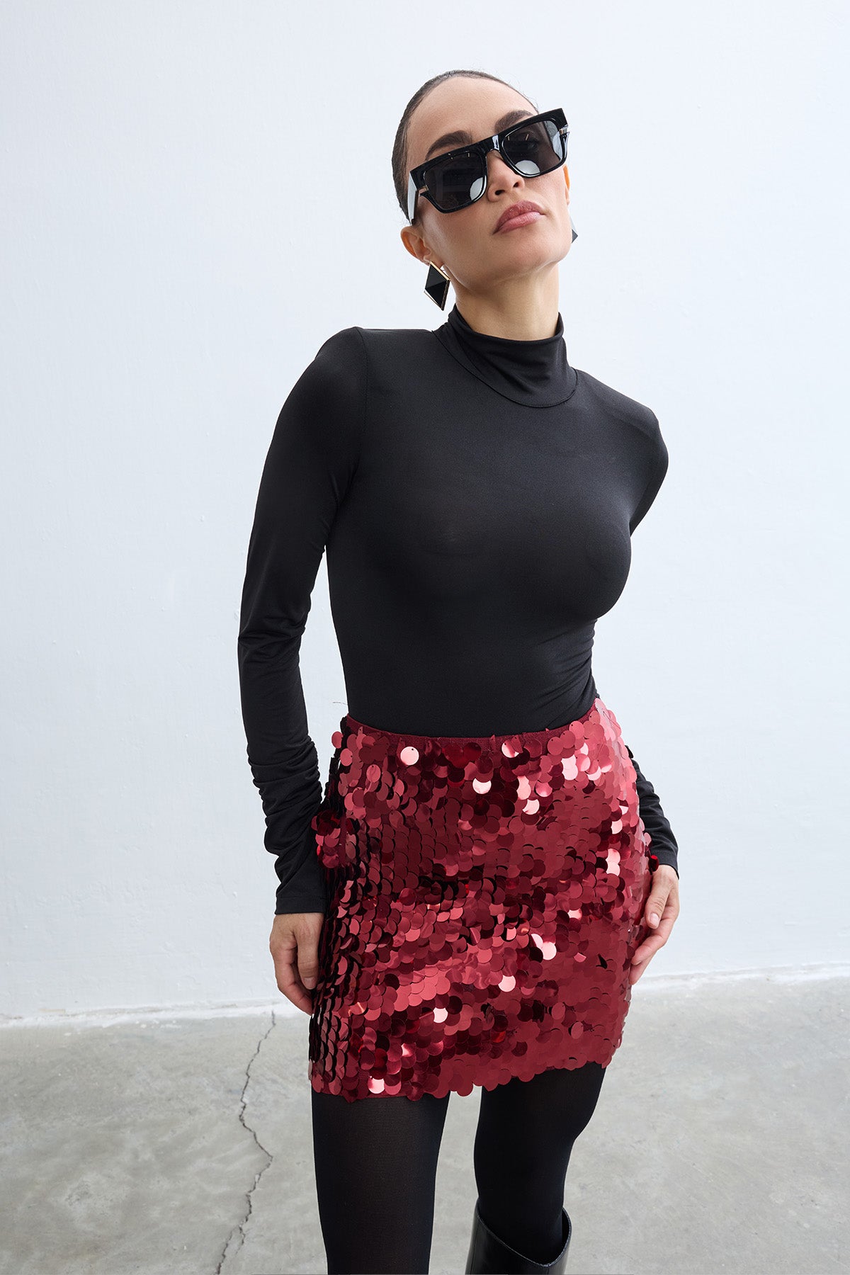 Lisa Burgundy Skirt