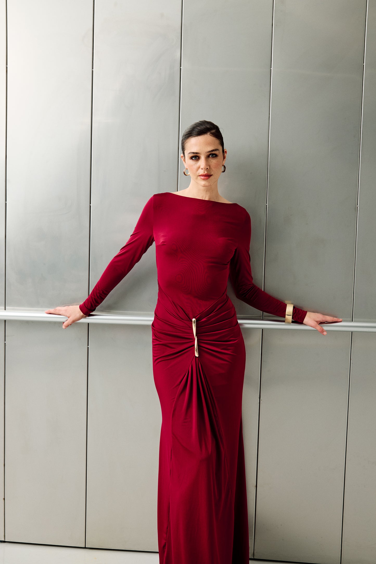 Lou Bordo Maxi Elbise