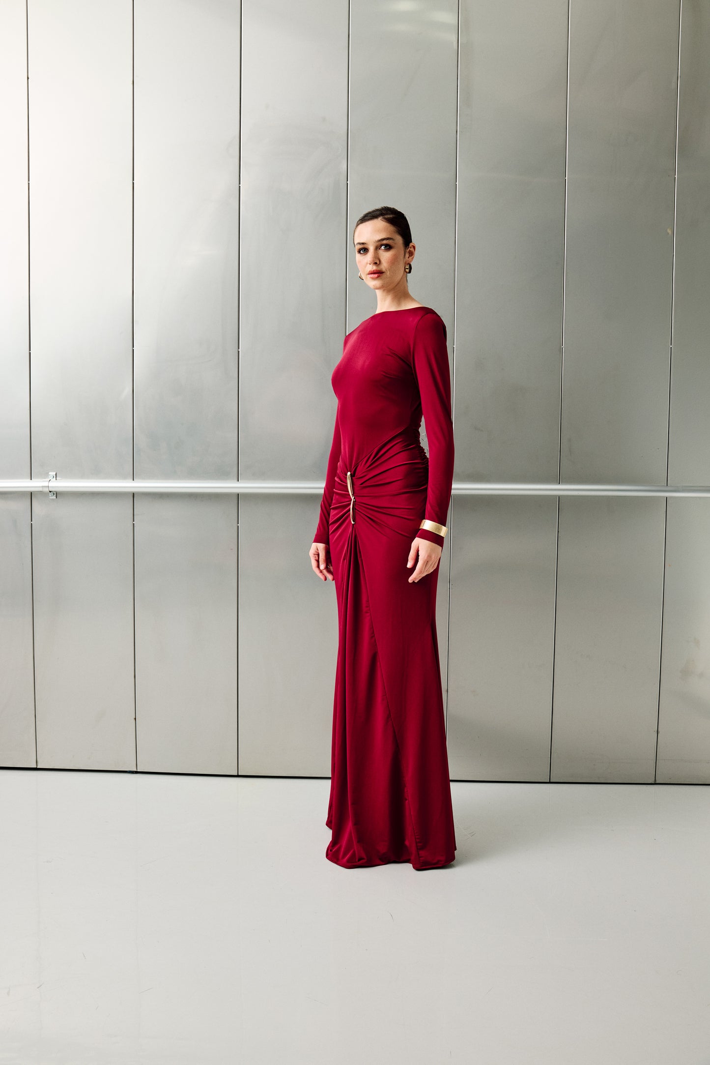 Lou Bordo Maxi Elbise