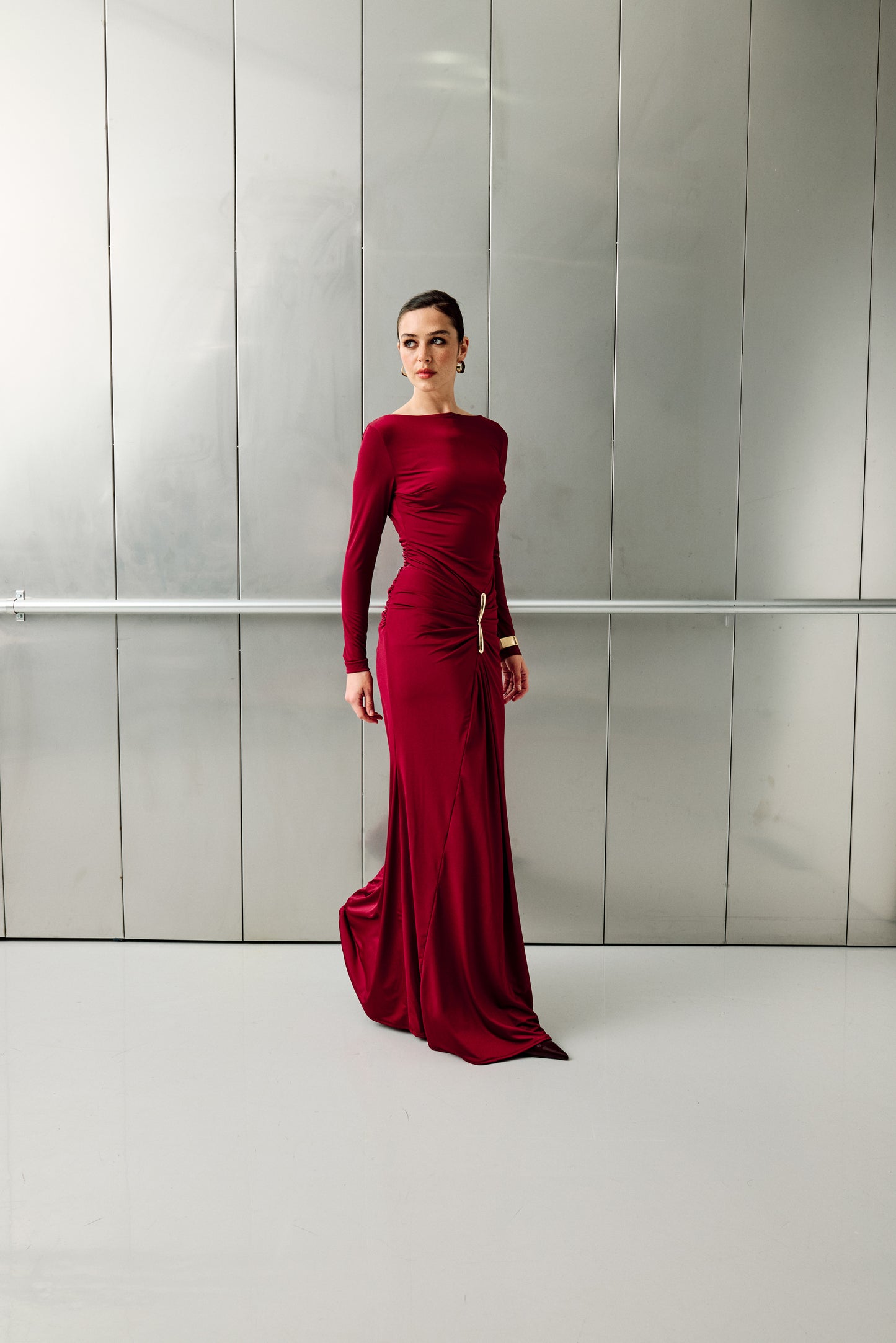 Lou Bordo Maxi Elbise