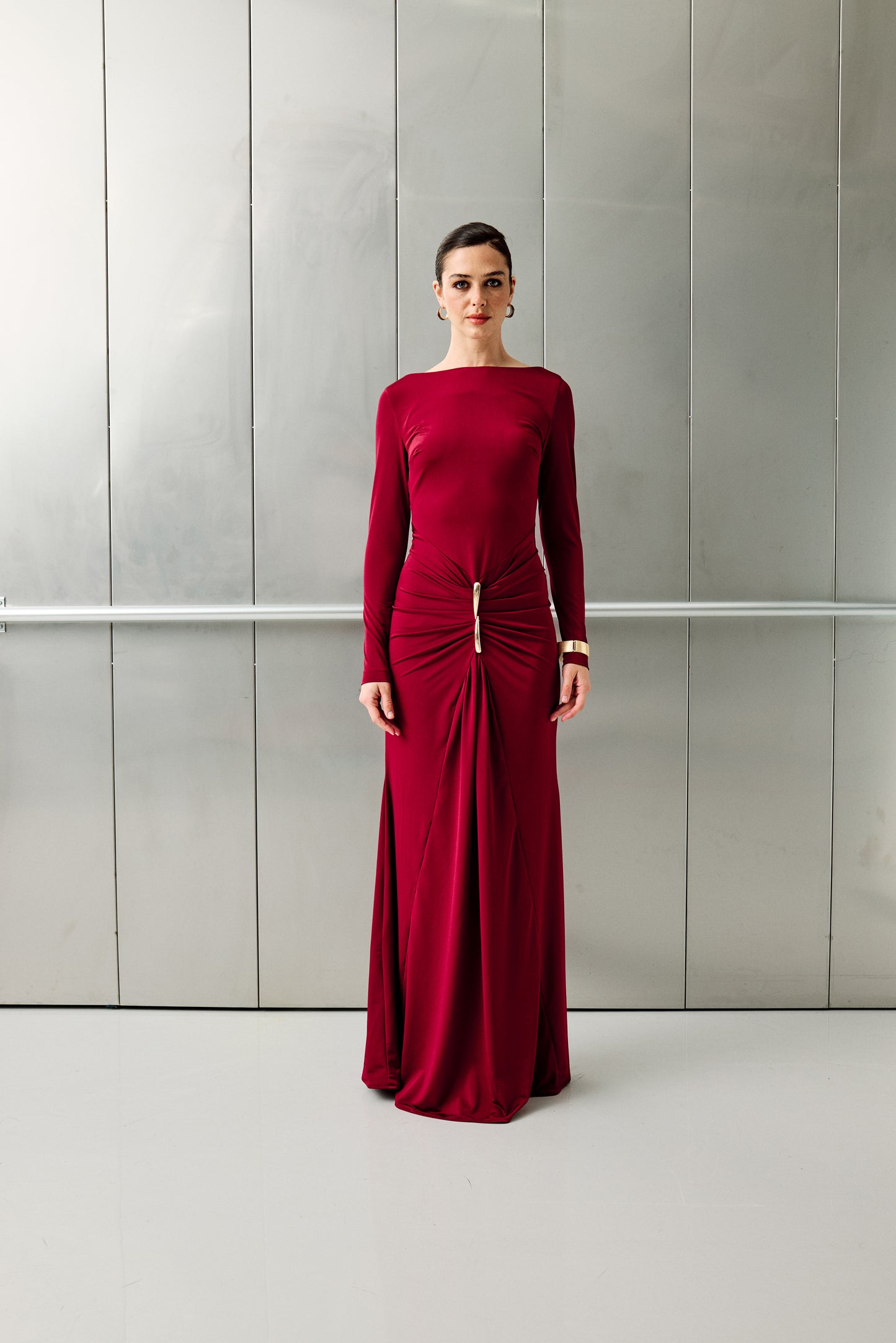 Lou Bordo Maxi Elbise